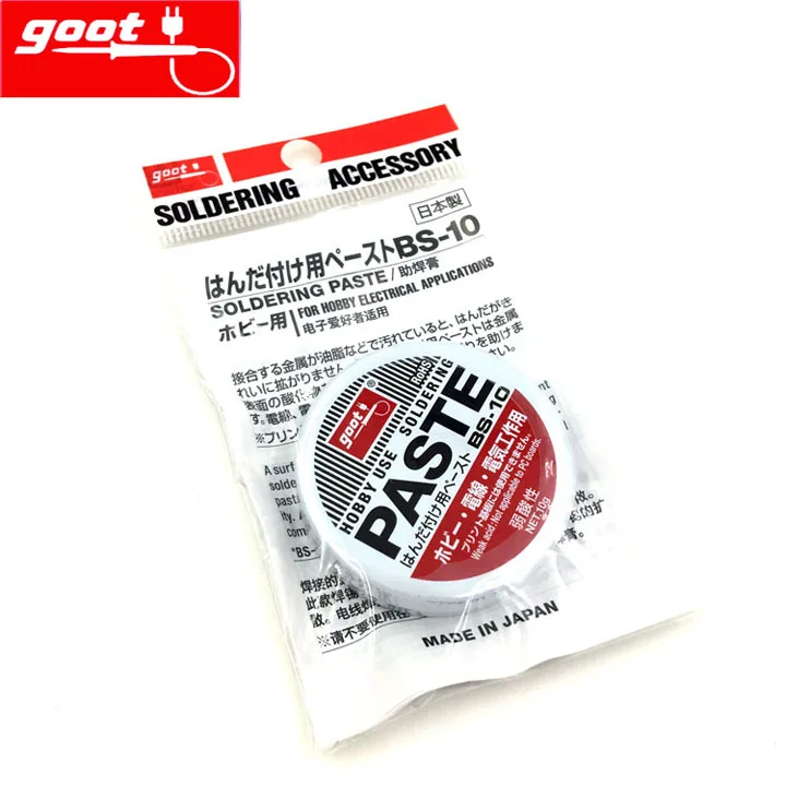 Original Japan GOOT BS-10 Hobby Use Resin Solder Paste NW.10g Weak Acid Welding Flux