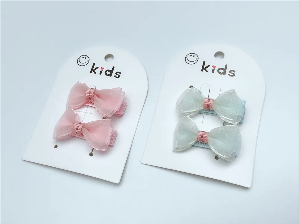 

Boutique ins 10pairs Fashion Cute Gauze Bow Hairpins Solid Mini Bowknot Hair Clips Princesss Headwear Fairy Hair Accessories