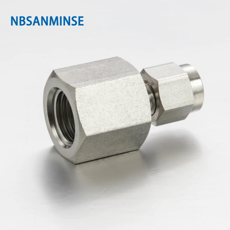 5Pcs/Lot FC 1/8 1/4 3/8 1/2 3/4 1 Female Connector Stainless Steel 316L Tube Plumbing Fitting High Quality NBSANMINSE