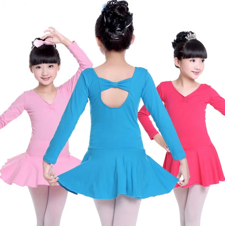 Kid Ballerina Bowknot Ballet Dress Dance Leotards Gymnastics Tutu for Girls Dance Costumes Dancing Clothes Dancer Child Clothing