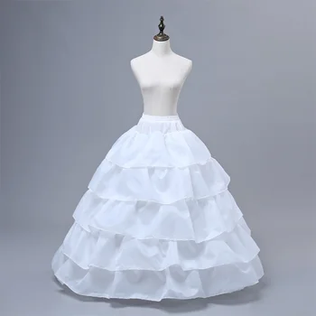 4 Hoepels 5 Lagen Bruiloft Petticoat Baljurk Crinoline Slip Onderrok Voor Trouwjurk Van Hoge Kwaliteit