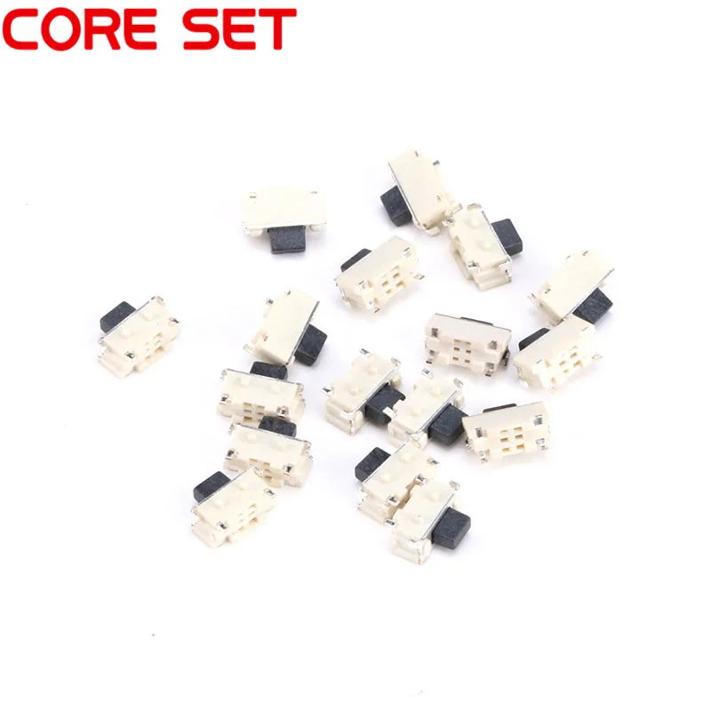 20Pcs/Lot 2x4x3.5MM Bracket Tact Switch Micro Switch 2*4*3.5mm keys Side buttons Switch SMD MP3/MP4