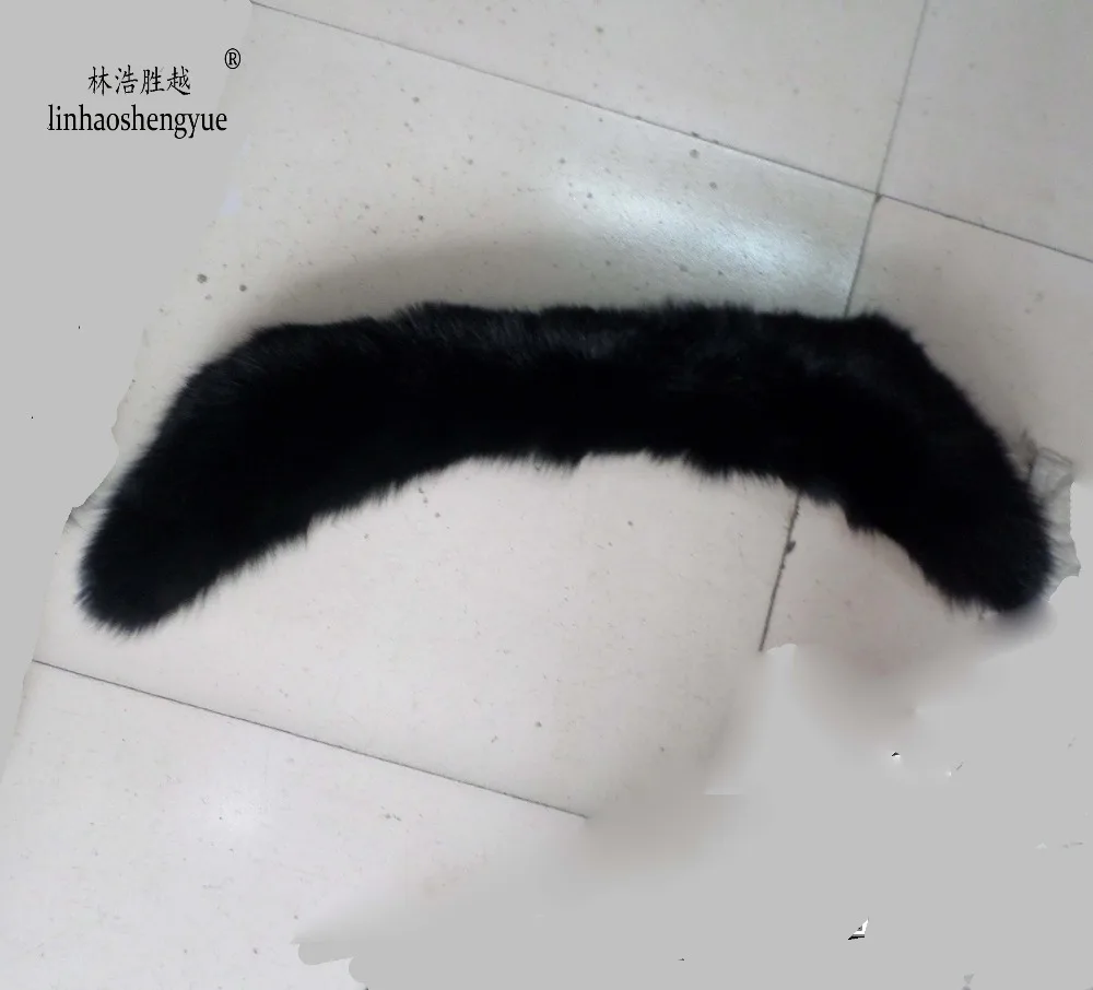 Linhaoshengyue-Long Fox Fur Collar, 81 cm