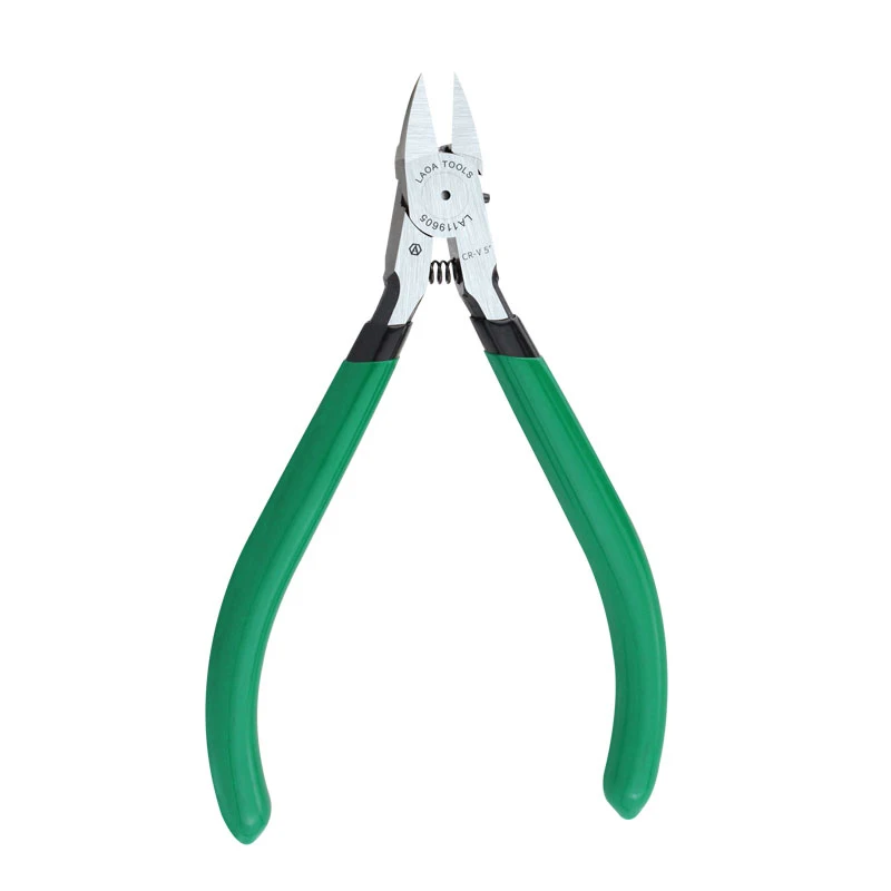 LAOA 5 Inch Electrical Scissors Cr-V Diagonal Pliers Iron Wire Copper Wire Cutters With Labor-saved Spring