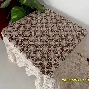 free shipping zakka fashion design cotton crochet lace table cloth for wedding with flowers table cover towel for home decor