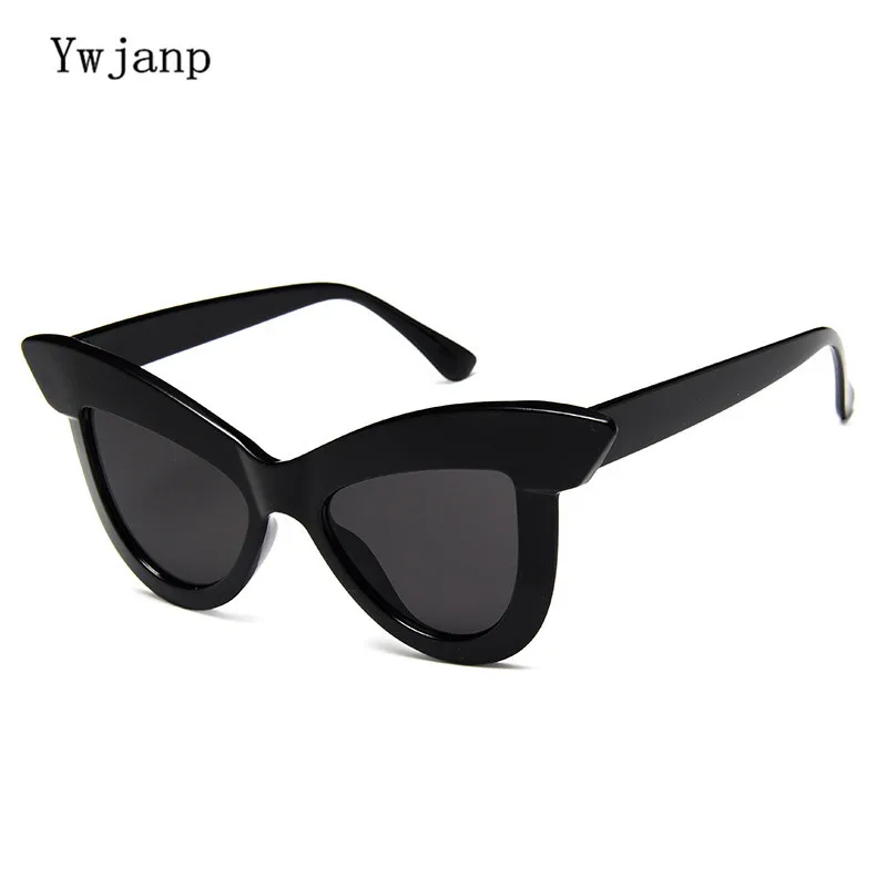 

Ywjanp Vintage Cat eye Sunglasses Women Eyewear Brand Designer Retro Sunglass Female Oculos de sol UV400 Black Sun glasses