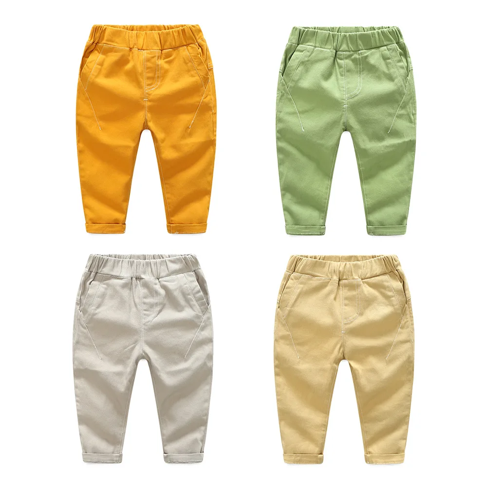 2022 new spring autumn Linen Korean version boys pants girls harem pants Kids clothes baby toddler joggers children\'s clothing