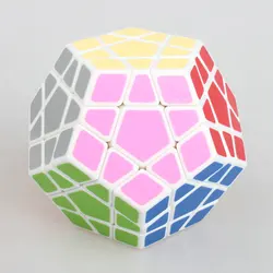 High Quantity Shengshou Megaminx Puzzle Speed Dodecahedron Smooth Puzzle Cube Color Black/White special Toy Free Shipping