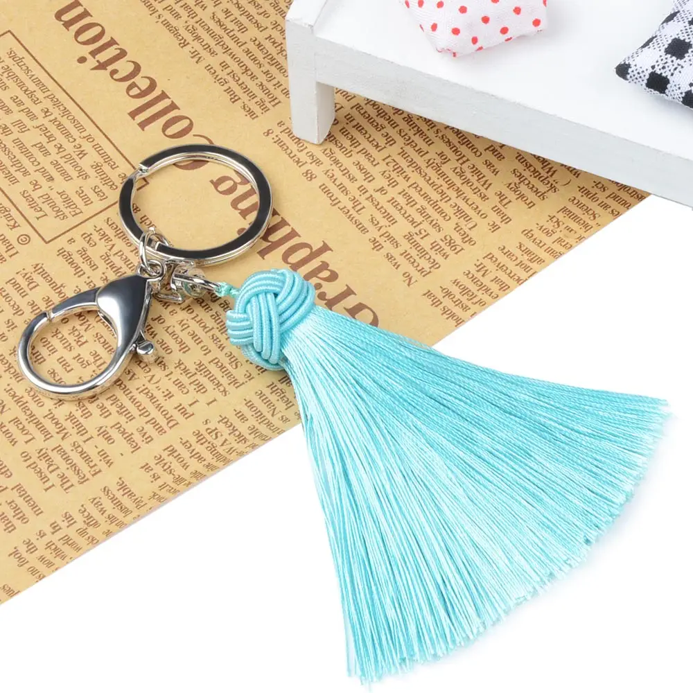 LFPU Handmade Tassel Keychain Women Alloy Pendant Car Key Chain Ring Holder Jewelry For Women Girl Fashion Gift