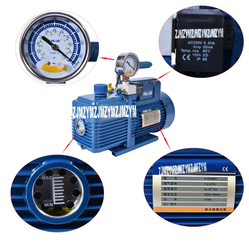 1PC V-i240SV New refrigerant Single stage rotary vane vacuum pump 100L/S(50HZ) 133L/S(60HZ)