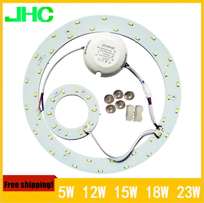 

5W 12W 15W 18W 23W LED Ring PANEL Circle Light AC85-265V SMD 5730 LED Round Ceiling board the circular lamp board