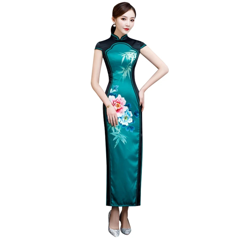 Sexy Women Long Cheongsam Brand Designer Traditional Chinese style Dress Womans Qipao Slim Party Dresses Vestido 4XL