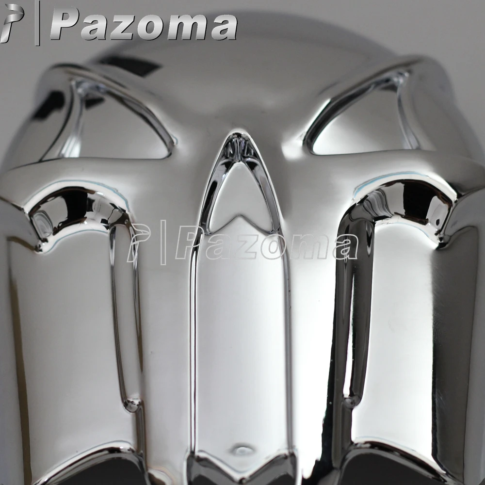Chrome Skull Cowbell Horn Cover Motorcycle Accessories Horn Mask Guard For Harley Softail Touring Dyna Sportster 1992-2013