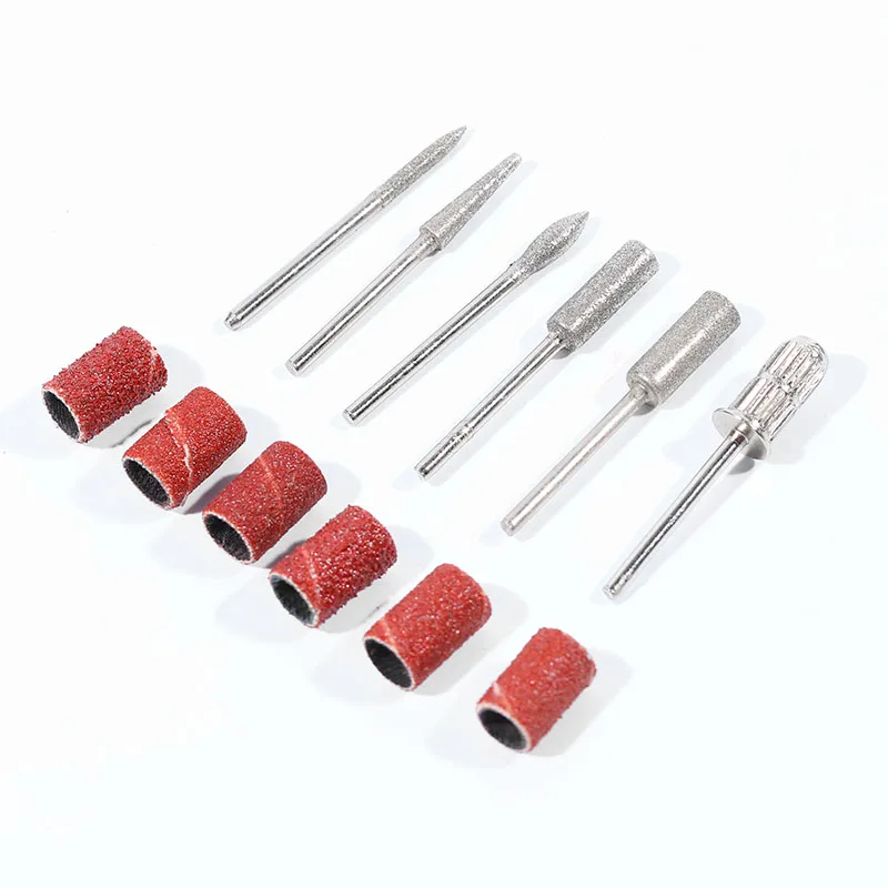 1set Diamant Drehen Elektrische Nagel Datei Häutchen Cutter Nagel Bohrer Schleifpapier Pediküre Maniküre Reinigung Sander Zubehör