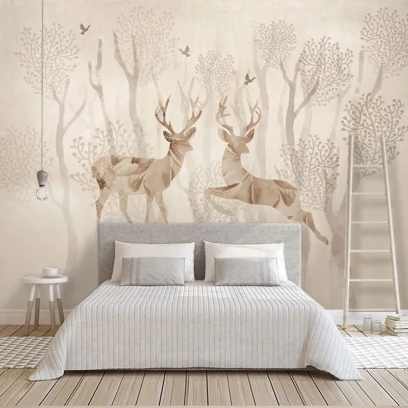 Custom 3d Mural Wallpaper Home Decor Living Room Depicted Animal Woods TV Backdrop Bedroom Photo Wall Paper 3D