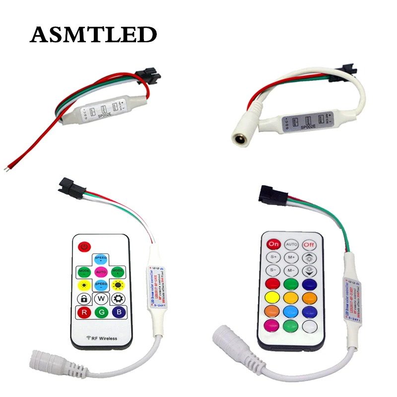 

DC 5-24V Mini 3Key / 14Key RF / 21Key RF Remote Controller For WS2811 WS2812B SK6812 6803 1903 Dream Color Pixel LED Strip light