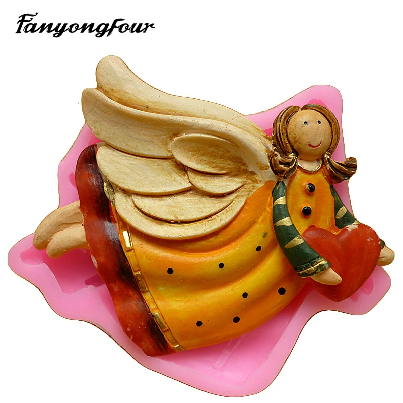 Angel silicone mold DIY conversion crystal drop glue resin gypsum candle concrete special mold handicraft production