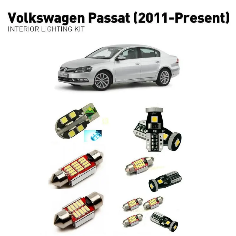 

Led interior lights For VW passat 2011+ 17pc Led Lights For Cars lighting kit automotive bulbs Canbus