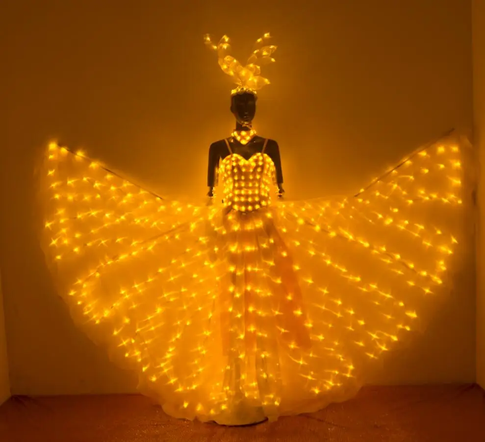 Women led Dress / LED isis Wings /Girls LED Suits / LED dance Costumes