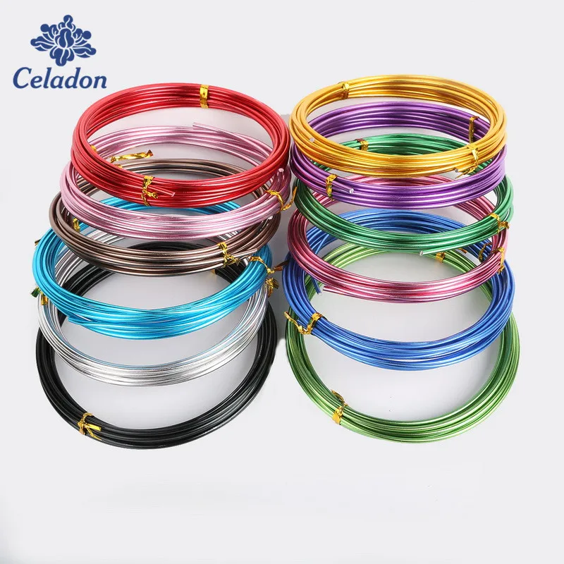 New Arrvial 10m 18 gauge Multicolor Shape Round Aluminum Wire Soft Metal Floristry Wire For DIY Jewelry Findings & Craft Making