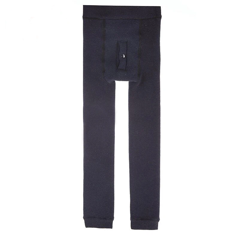 Pantalones elásticos térmicos forrados de forro polar para niños, Capris gruesos y cálidos para niños, longitud completa, Invierno