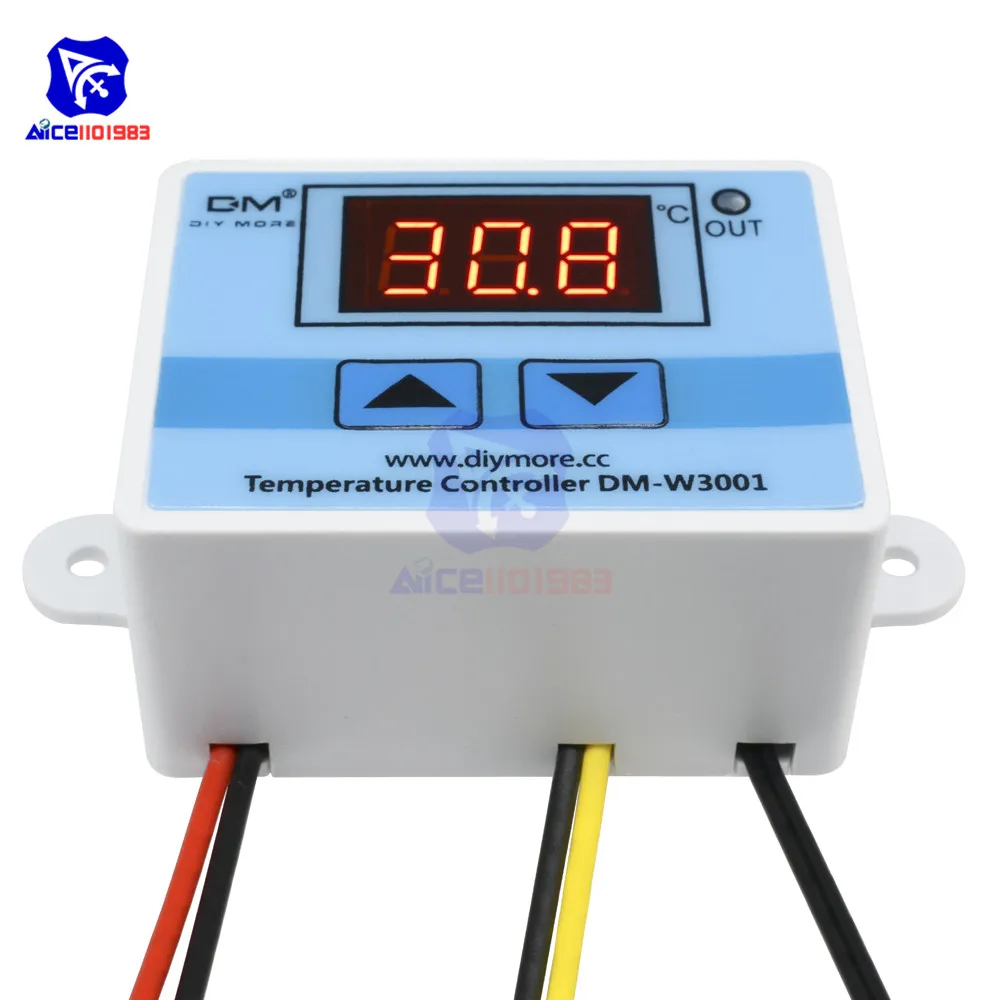 Produktbild von Diymore Digitaler Temperaturregler AC 110V-220V – Mikrocomputer Thermostat Mit Wasserdichter Sonde