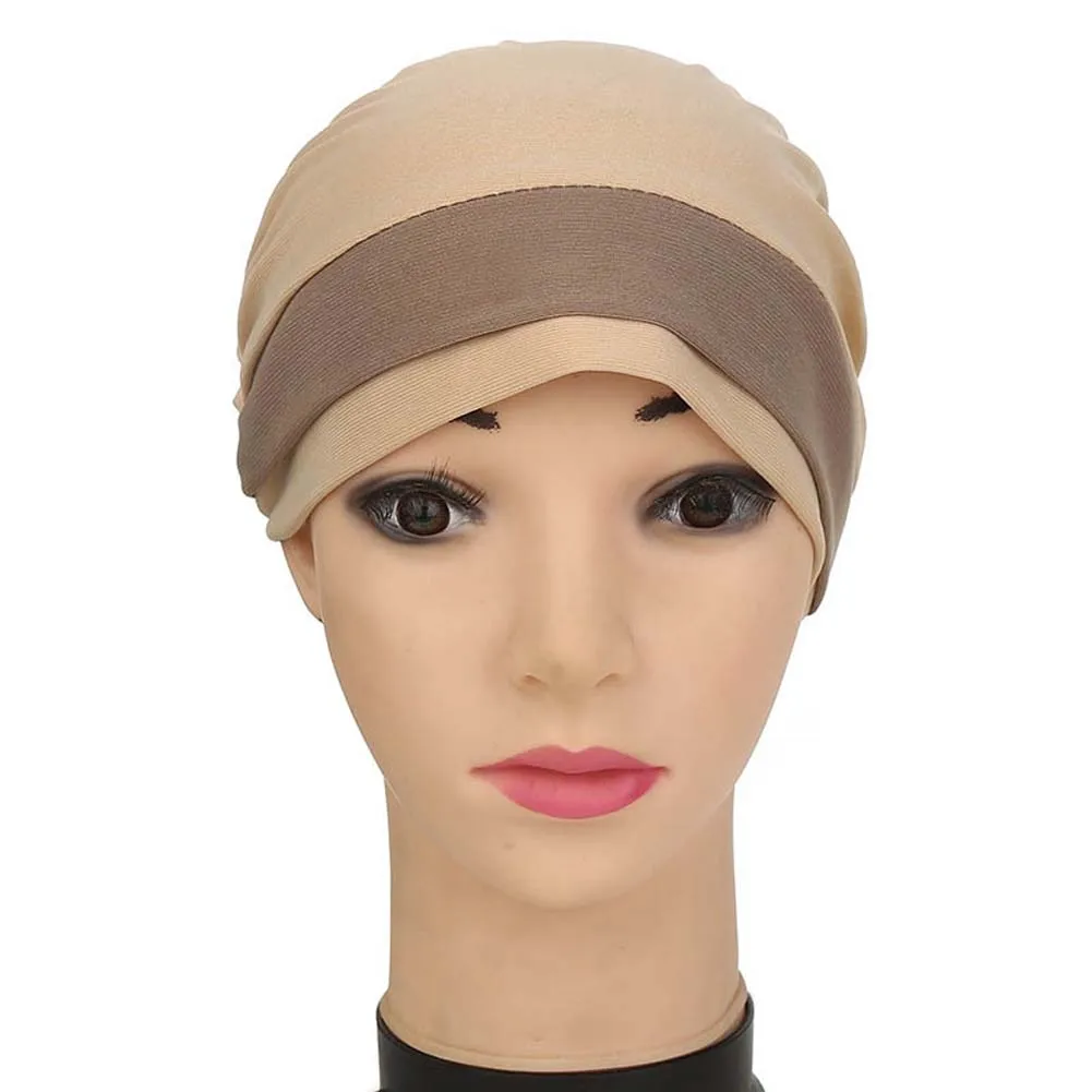 Gorro de moda para mujer, Hijab musulmán, bufanda con flor trasera para quimio, Otoño e Invierno