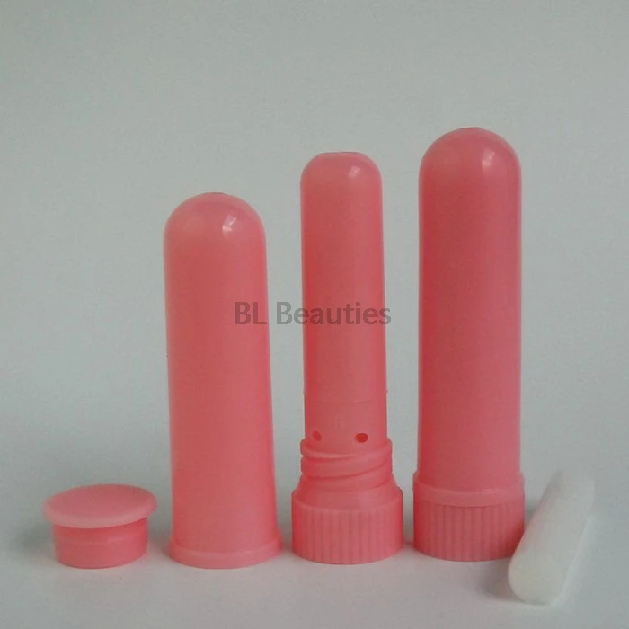 2000pcs/lot Colored Plastic Blank Nasal Aromatherapy Inhalers Tubes Sticks With Wicks For Essential Oil Nose Nasal Containers