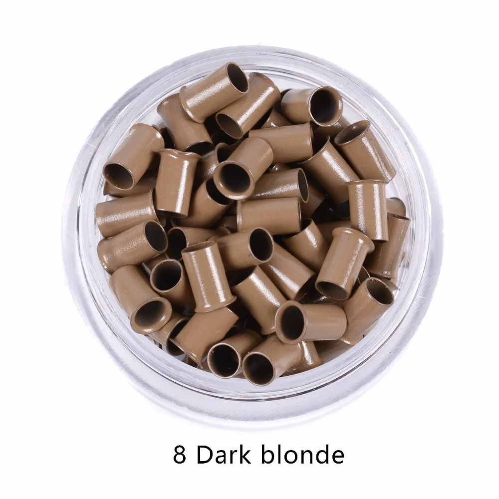 Tubos de cobre con bloqueo Euro para extensiones de cabello, Micro anillos, cuentas para Stick I Tip, 7 colores opcionales, 1000x3,0mm x 3,4, 6,0 Uds.