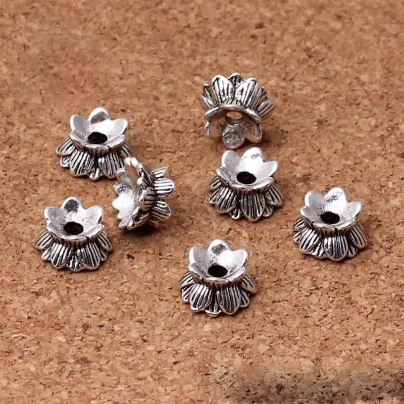 10 шт./партия, металлические бусины в виде цветка лотоса, 10x8x5 мм 10 шт./партия, металлические бусины в виде цветка лотоса, 10x8x5 мм