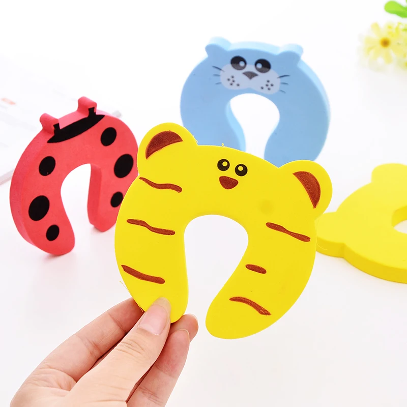 10Pc/Lot Protection Baby Safety Cute Animal Security Card Door Stopper Baby Newborn Care Child Lock Protection