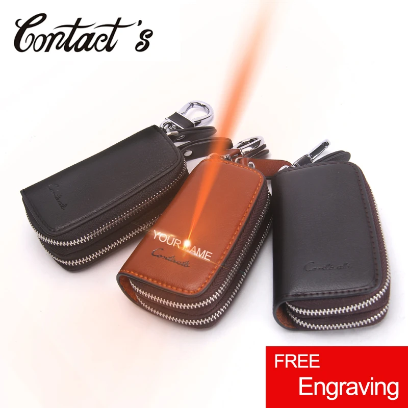 Genuine Leather Car Key Holder For Men Business Key Wallet Housekeeper Keys key bag Key box Keychain Organzier Key Pouch Case