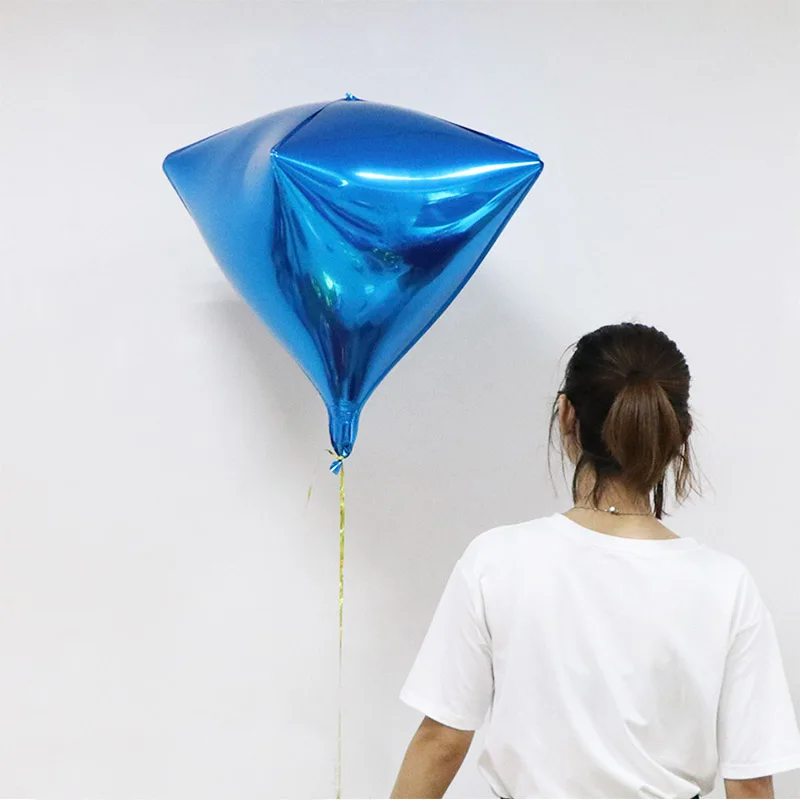 1pcs 3D Diamond Foil Balloons Wedding Engagement baby Birthday Party Bridal Shower Bachelorette Party Decoration Supplies