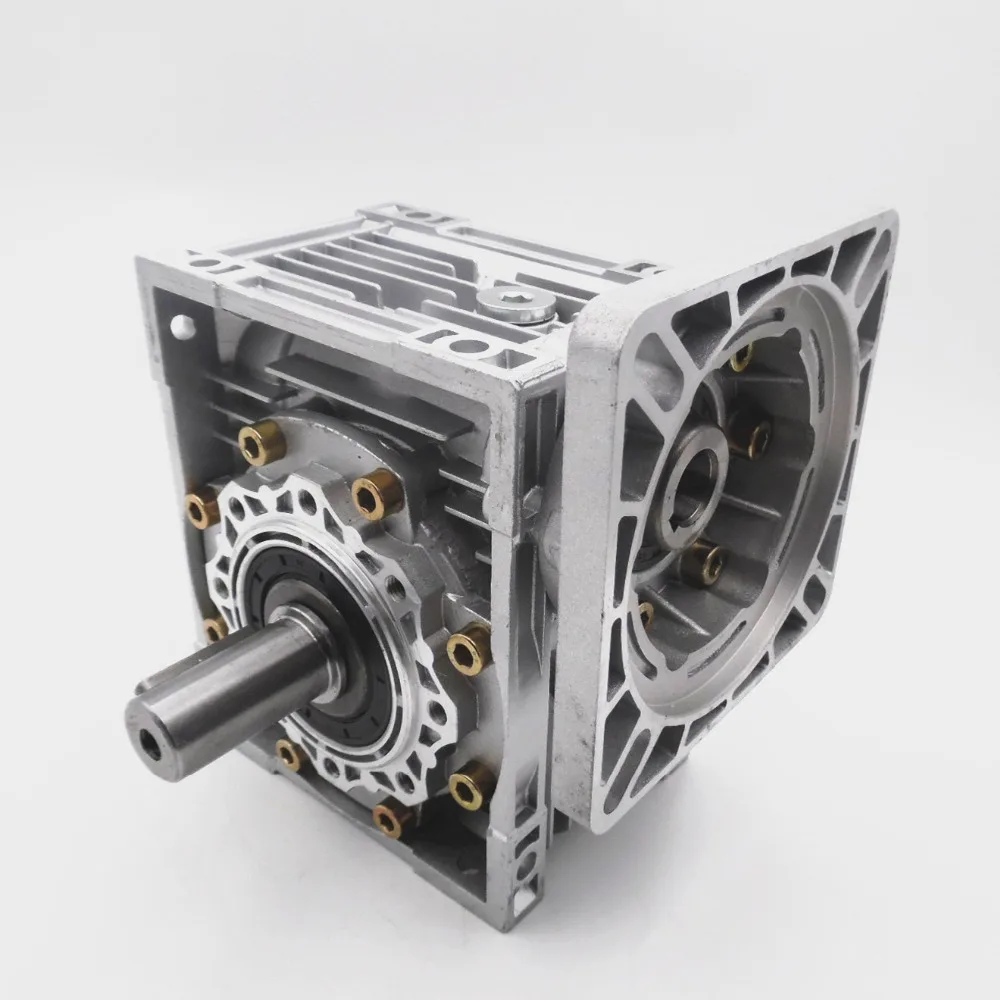 Wurm Getriebe Minderer 50:1 NMRV063 22mm Einzigen Eingang Welle Wurm Getriebe Geschwindigkeit Minderer für NEMA52 Servo Motor Schrittmotor