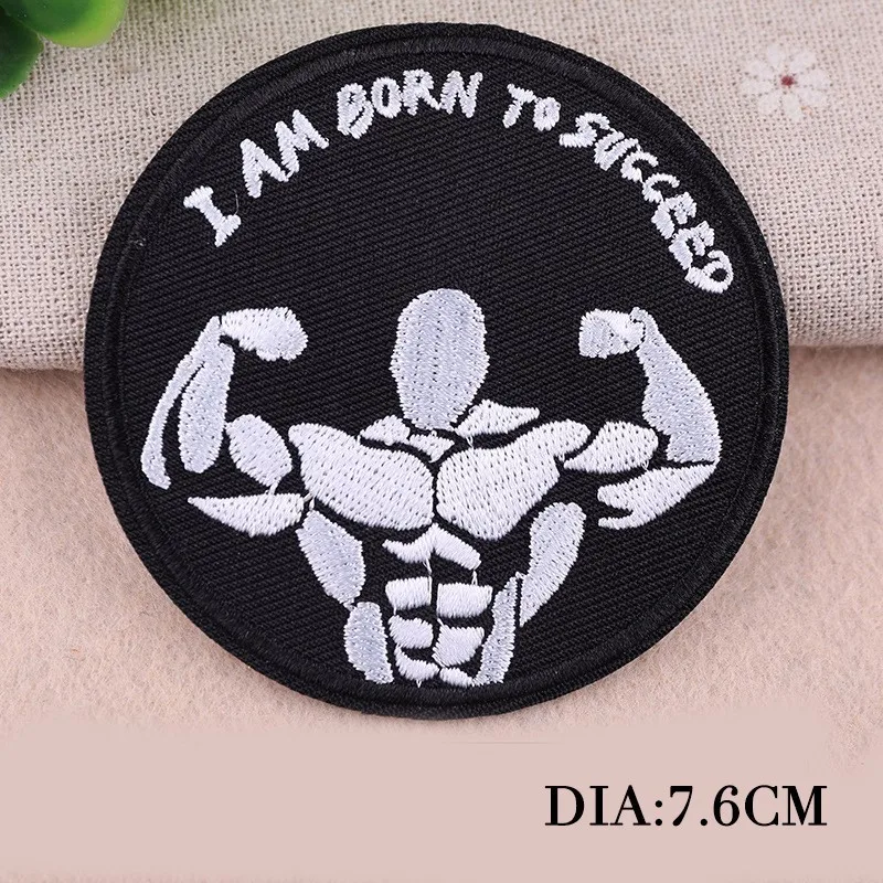 PGY Sports Series Punk Surfing Patches Rugby Sports Badges Jackets Coats Patch Clothing Bodybuilder Patches Embroidery Sticker