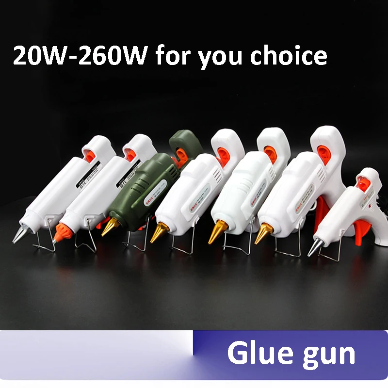 20W to 260W Glue gun Hot melt adhesive rods Household hand tools Switch glass Hot melt glue gun Electric glue stick gun