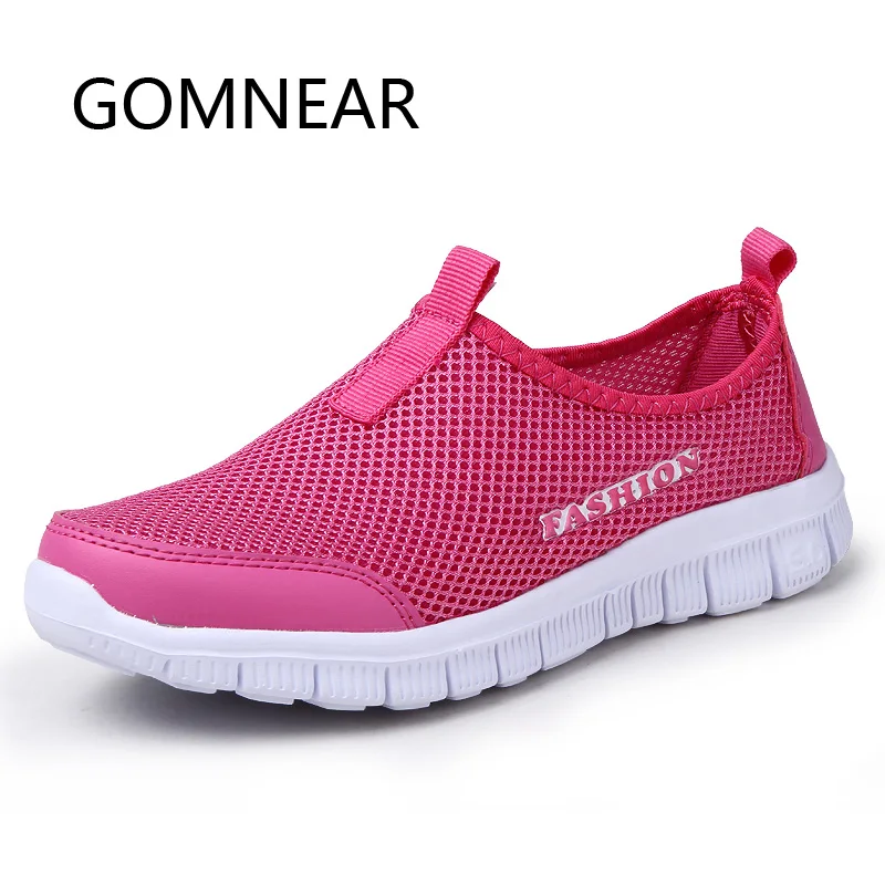 

GOMNEAR Women's Light Red Running Shoes Outdoor Breathable Mesh Running Shoes Gym Slip-On Sport Women Running Sneakers Comfort