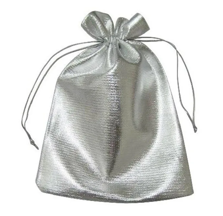 500pcs 7*9cm Silver bags woman vintage drawstring bag for Wed/Party/Jewelry/Christmas/Gift diy handmade Pouch Packaging Bag