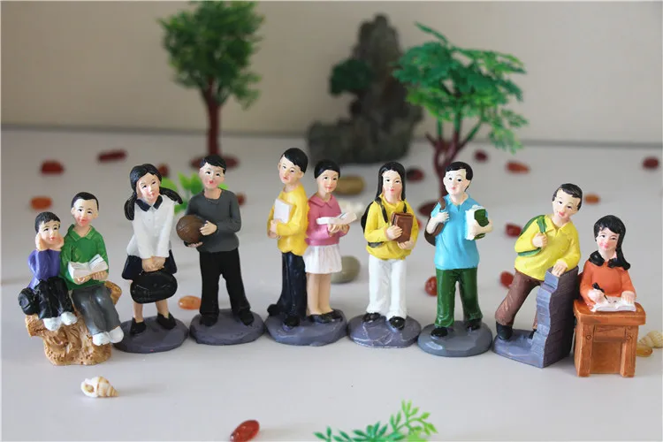 

Mental sand sandbox game with Sandplay psychological product middle School student characters 8pcs/set