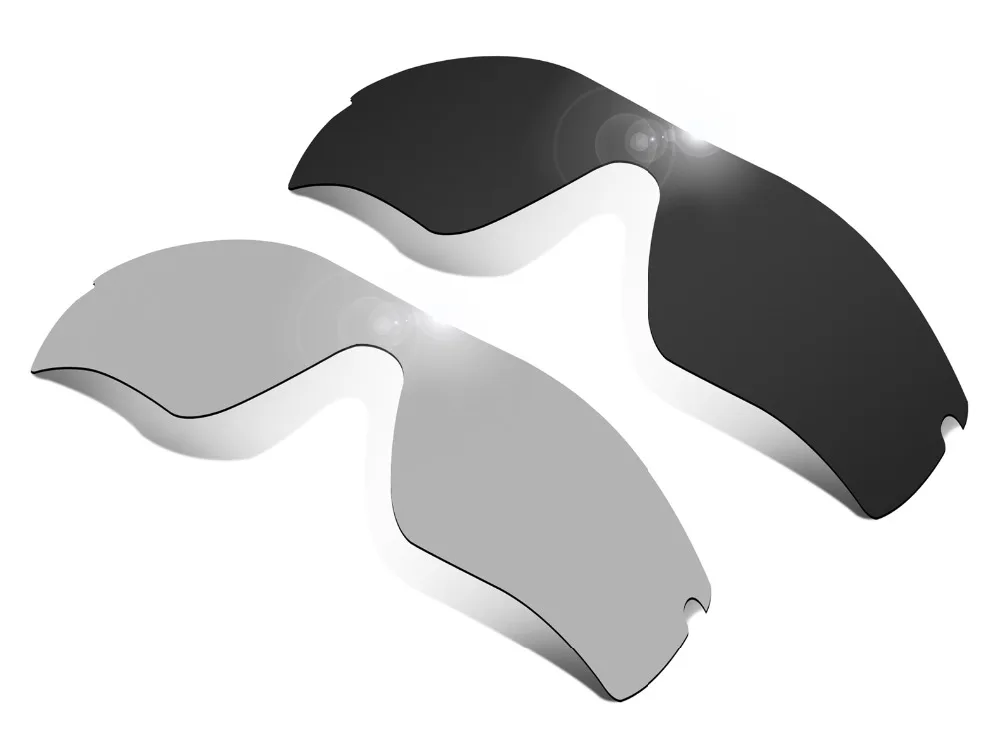 

Glintbay 2 Pieces Polarized Sunglasses Replacement Lenses for Oakley Radar Path Stealth Black and Silver Titanium