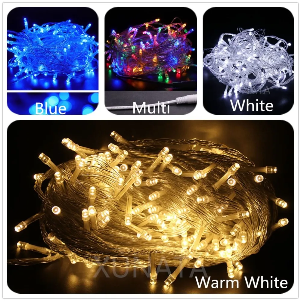 10-100M DC 12V Fairy String Lights Micro Rice Wire Silver Wire Waterproof Outdoor Led String Light for Christmas Party Supplies