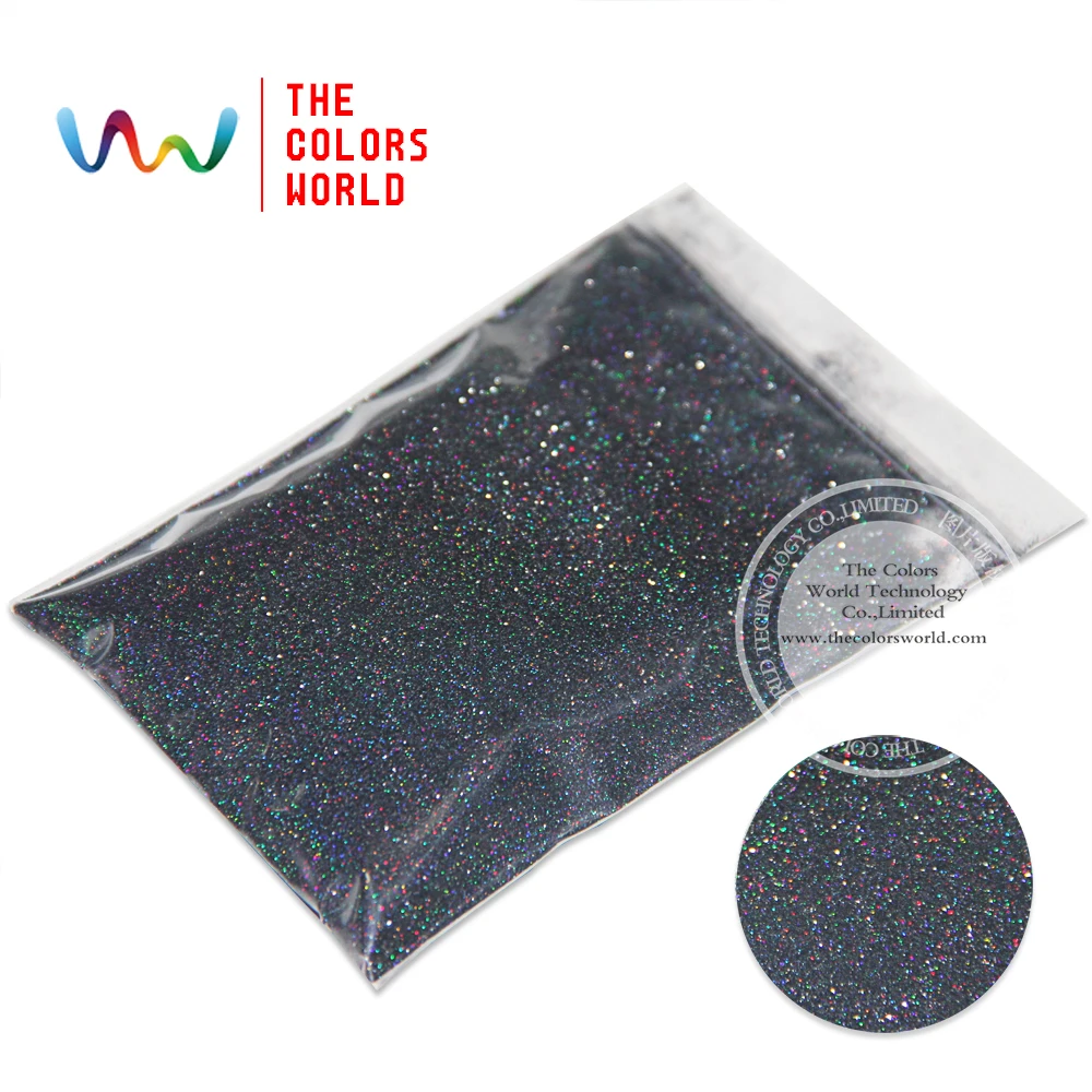 

TCA1000 Laser Black Color 0.1MM 004" Glitter dust ,Specular luster glitter for nail,tatto,Art decoration and others