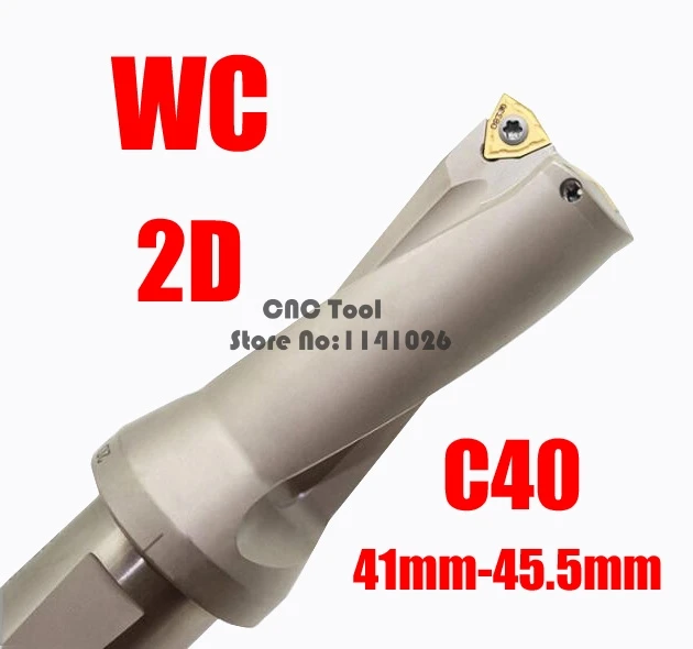 

U Drill Bit 2D WC SP C40 SD 41 42 43 44 45 mm Drill Type For Insert U Drilling Shallow Hole indexable insert drills