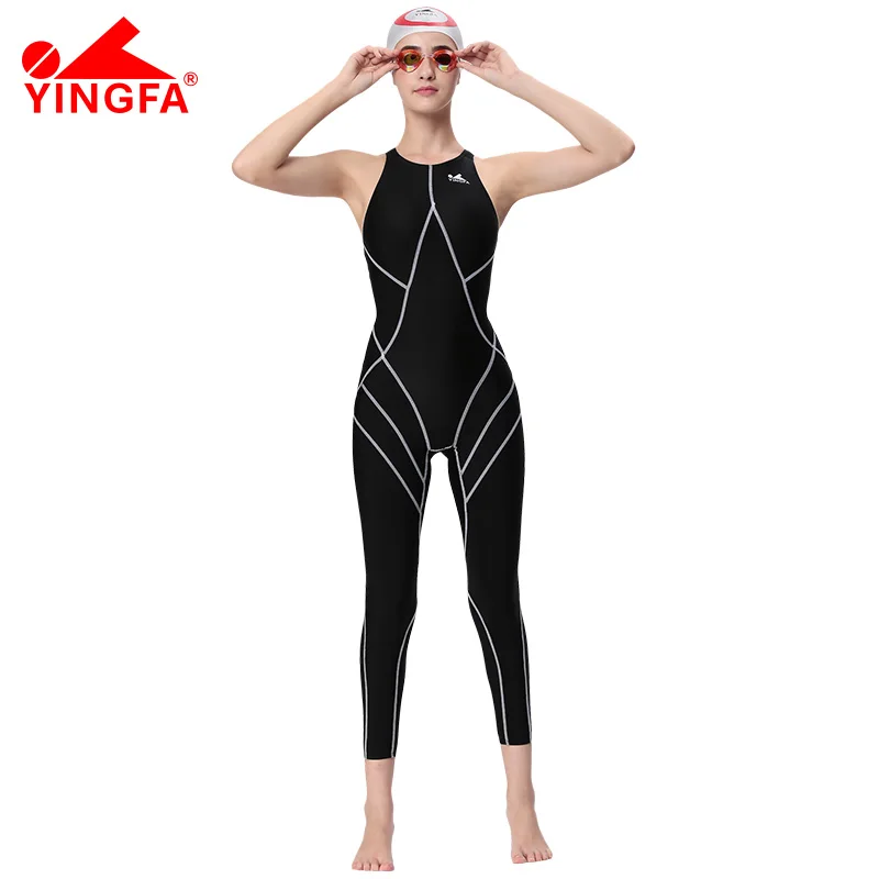 Yingfa 977 Waterproof Chlorine Resistant Women Body Suits Swimming Full Body Suit For Women Swimwear