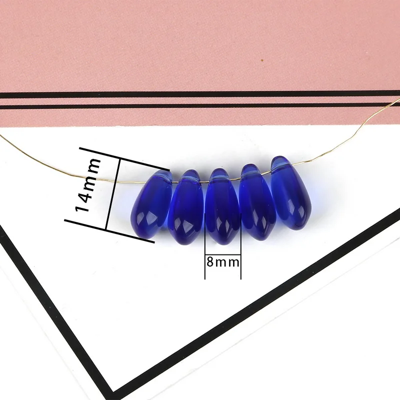 5Pcs/lot 14x8mm Crystal Teardrop Beads Czech Water Drop Glass Beads DIY Charms Pendant for Earring Necklace Jewelry Making