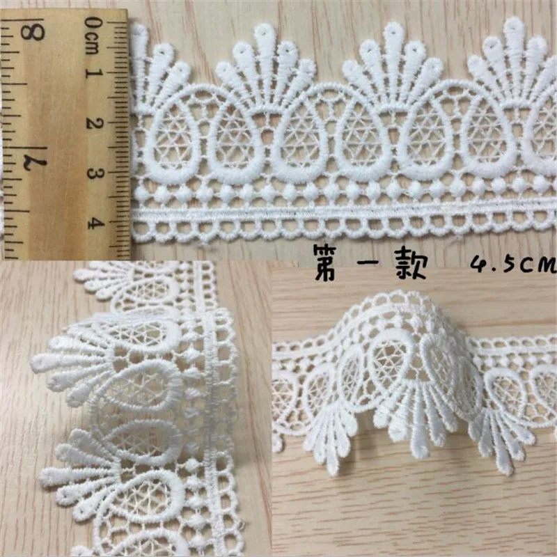 White Lace Fabric DIY Crafts Sewing Suppies Decoration Accessories For Garments Lace Trim