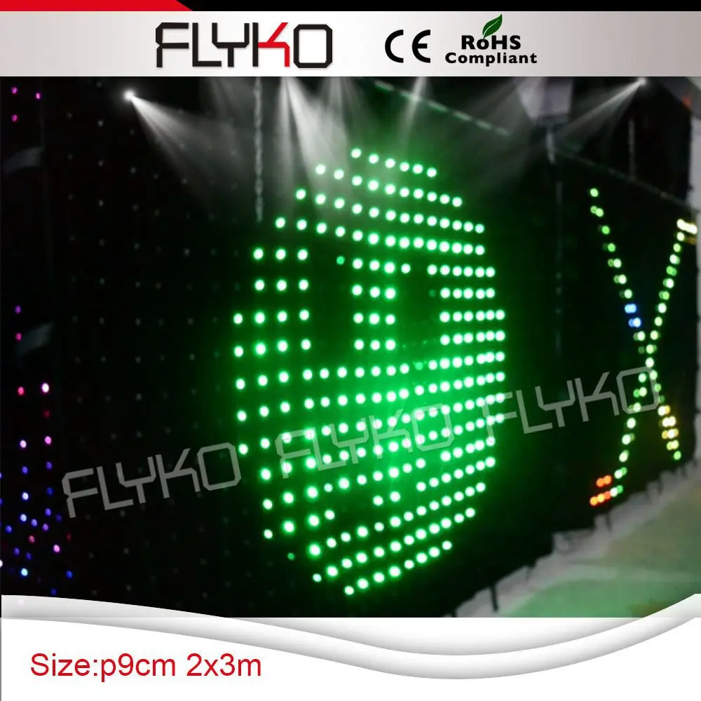 

Led Video Curtain DJ Booth Effect Romantic Wedding Decoration Backdrops