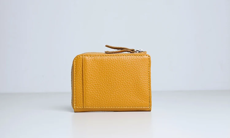 EMMA YAO  women's leather coin purses holders mini cow leather card holder