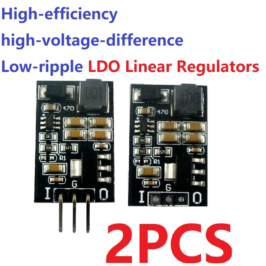 2x 5W DC 6-40V to 3.3V 5V Low Noise 2 in 1 LDO Linear Regulators & DC-DC Buck Converter Module replace AMS1117 LM317 7805