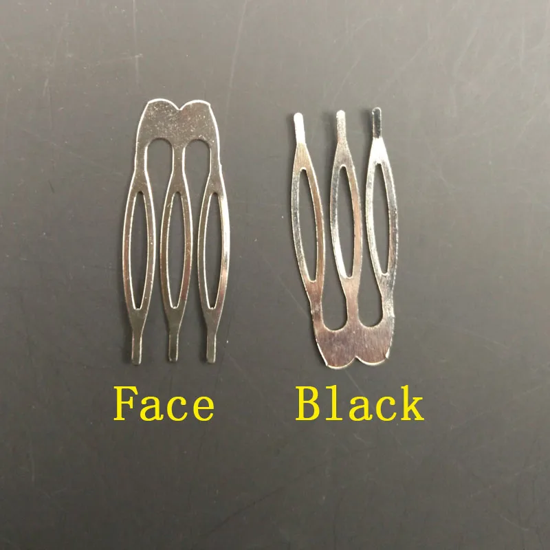12 Pcs/Pack 3 Teeth Metal Hair Combs 16*39mm High Quality Glossy Plated None Nickle and Lead DIY Clip Women Headwear Accessories